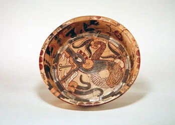 Grande ciotola piatta con drago, Los Tuxtlas, Vera Cruz